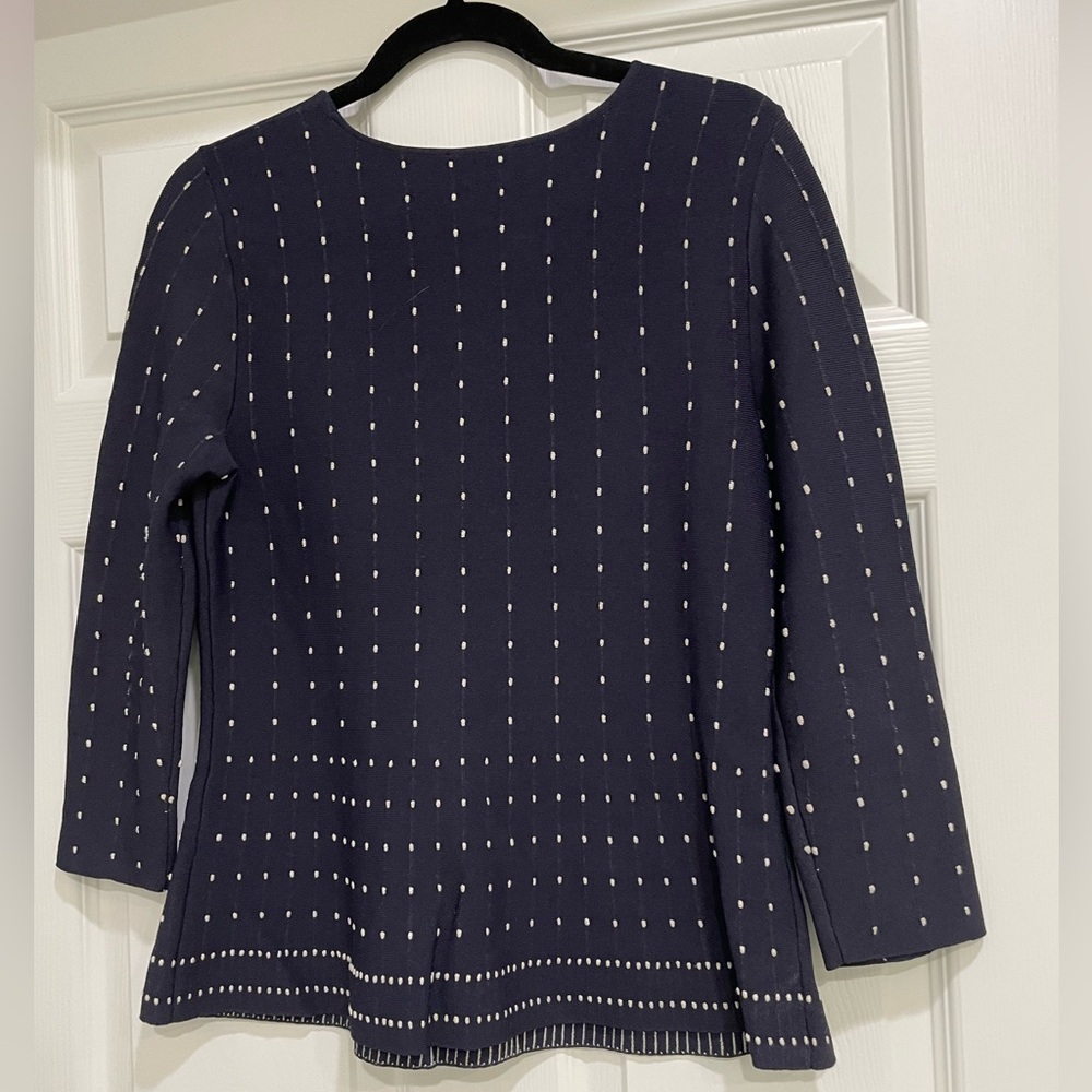 Talbots Elegant Navy Blue Women's Top